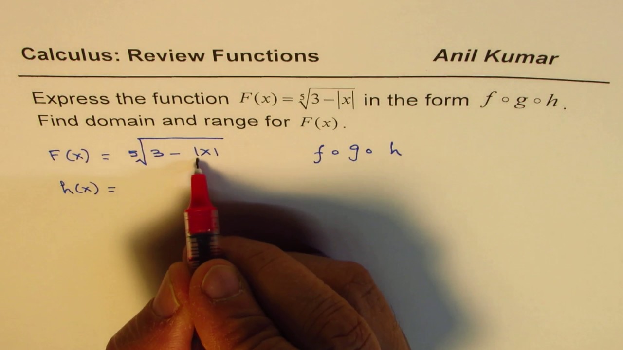 Find f of g of h Composite Functions