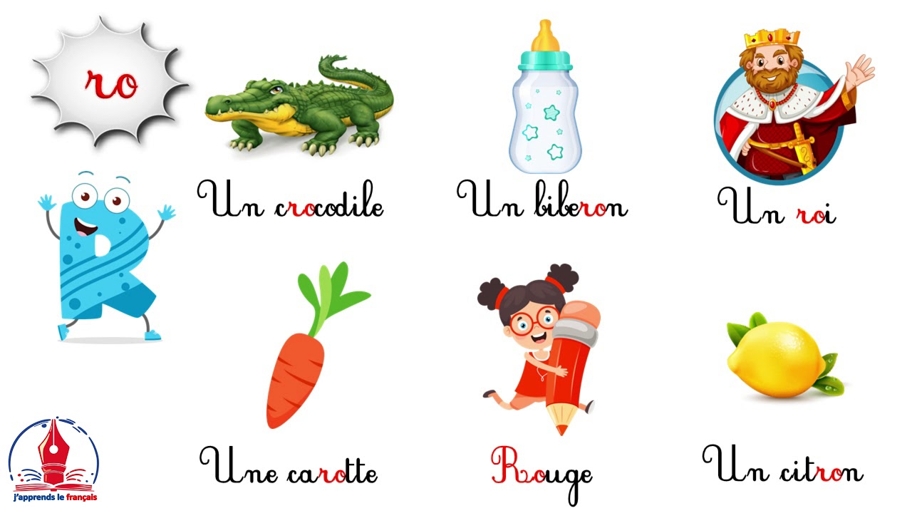 J'apprend le Fran&ccedil;ais: LES CONSONNES 14 ''R'', apprendre avec des images.