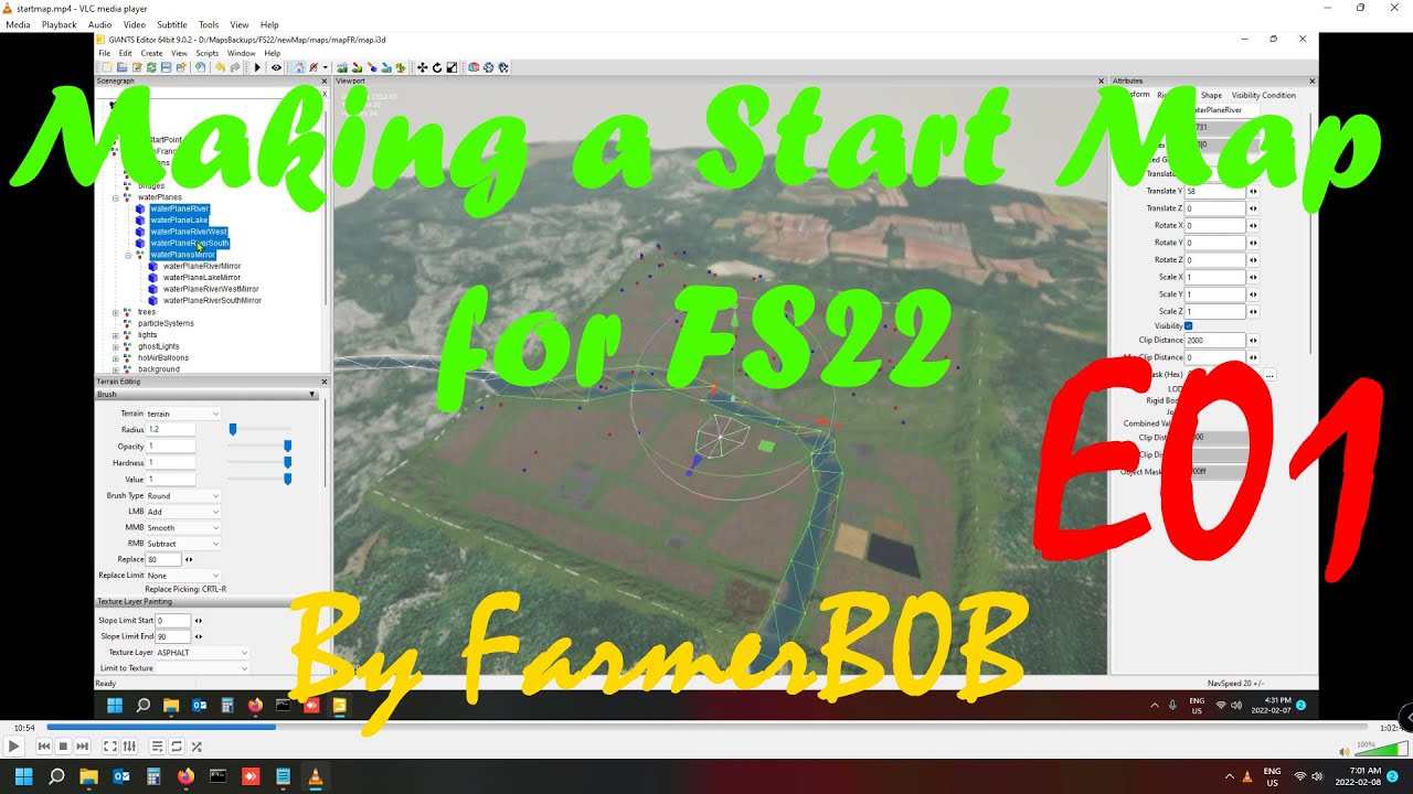 Making your own StartMap, FlatMap, BlankMap for FS22 and converting from FS19 Episode 01