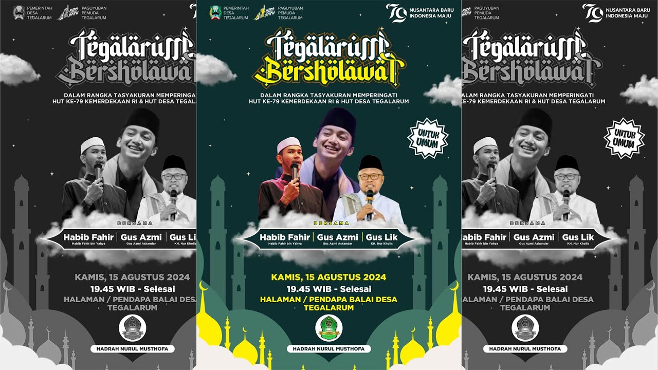 🔴 LIVE TEGALARUM BERSHOLAWAT  BERSAMA | HABIB FAHIR | GUS AZMI | GUS LIK #2024