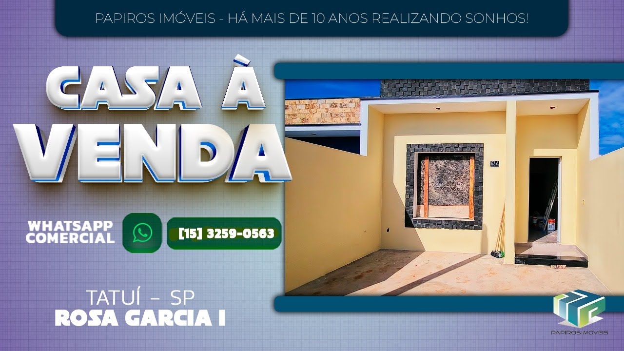 Casa para VENDA👆🏽Jd. Rosa Garcia I /Tatuí - SP