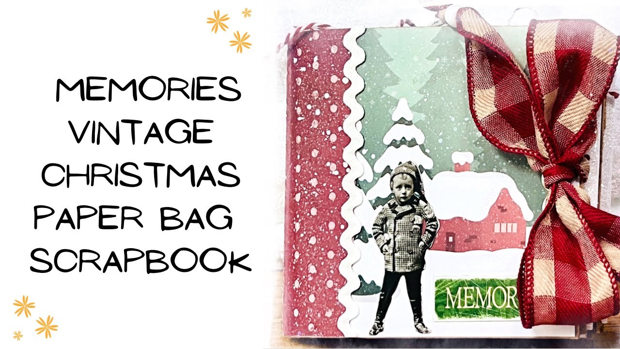 Sold &ldquo;Memories&rdquo; Vintage Christmas Paper Bag Scrapbook Album 🎄
