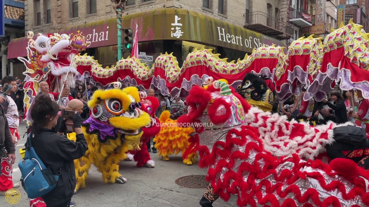 Mid-Autumn Festival 2025 Lion & Dragon Dance Parade || Chinatown San Francisco - Leung's White Crane