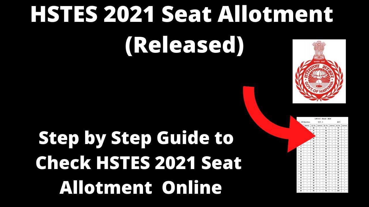 HSTES 2021 Seat Allotment (Released) - How to Check Officially HSTES 2021 Seat Allotment Online Mode