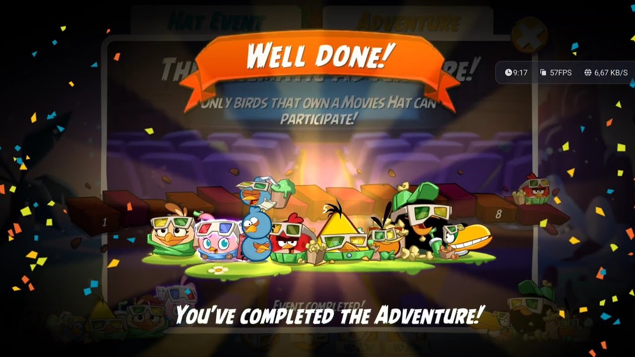 Hat Event THE CINEMATIC ADVENTURE Angry Birds 2, FLIGHTS, CAMERA, ACTION!