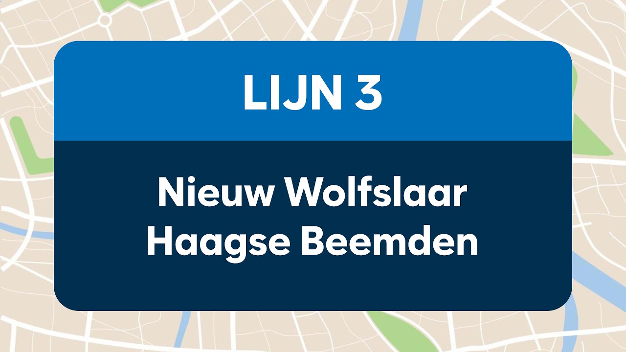 Lijn 3 Nieuw Wolfslaar - CS - Haagse Beemden