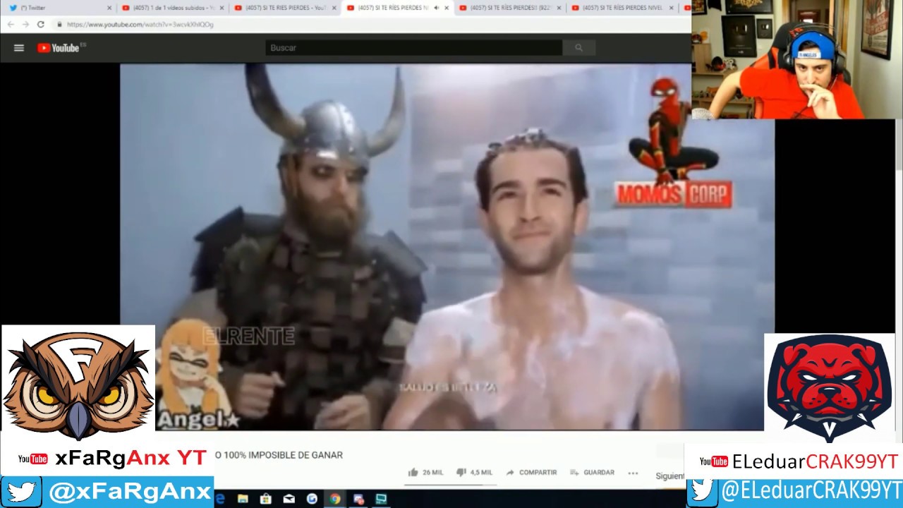 FARGAN Y BRAXXTER REACCIONANDO A SI TE RIES PIERDES #5