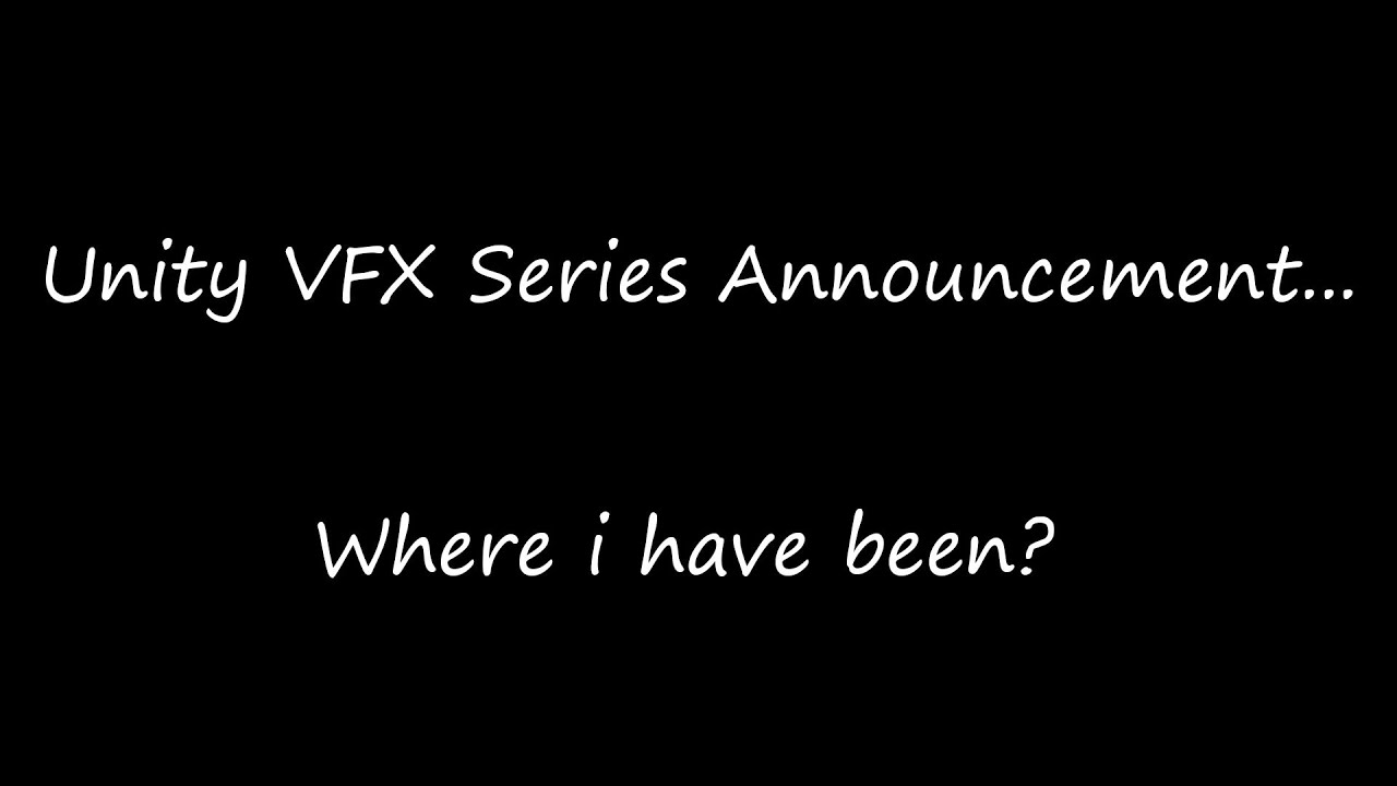 Announcement Video For Upcoming Unity Series....