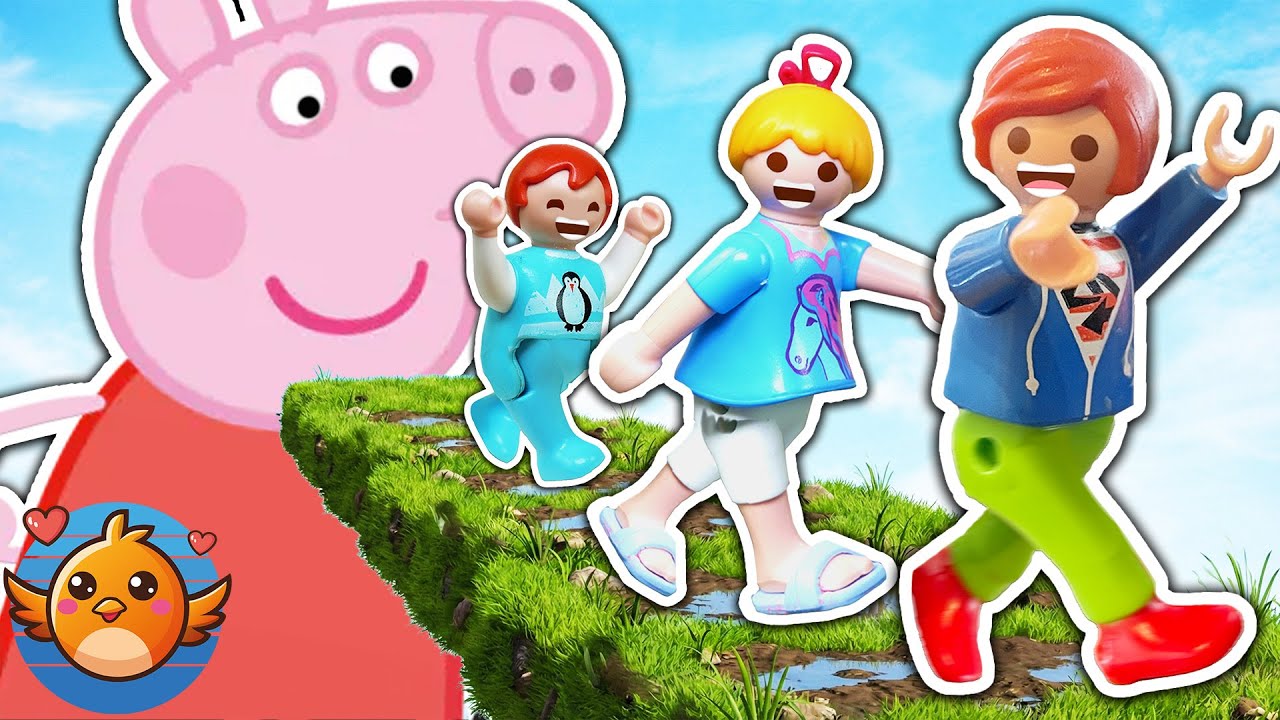 Vor PEPPA WUTZ entkommen! XXL Real Life Brettspiel | Familie Vogel | Playmobil Film Deutsch