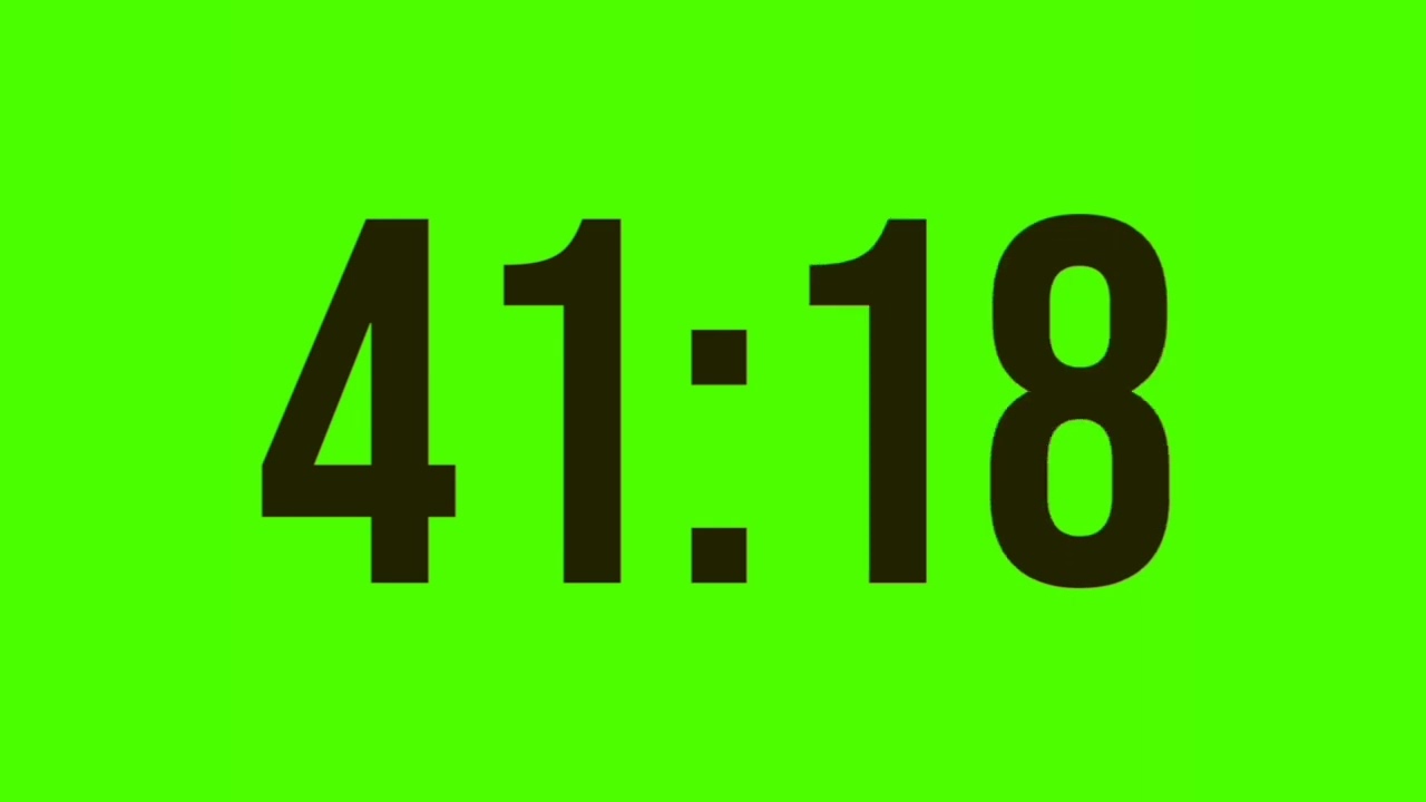 48 minutes timer green screen chroma