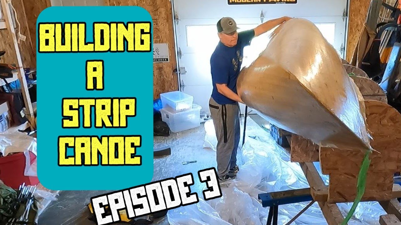Building a Strip Canoe (Episode 3) Sanding and Fiberglass