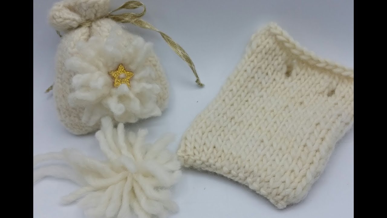 How to make easy knitted and hand felted gift bags