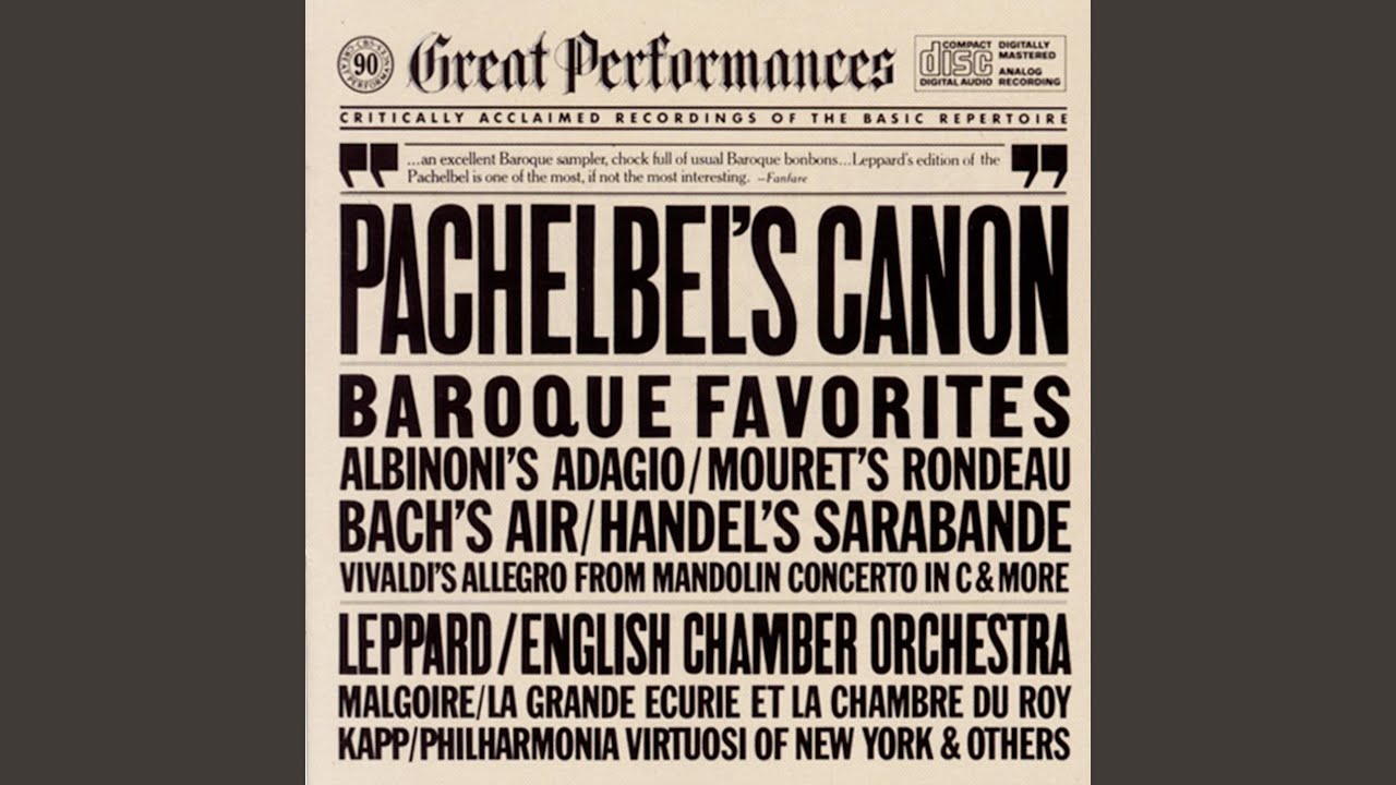 Canon and Gigue in D Major, P. 37: Canon