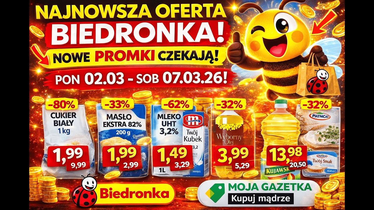 BIEDRONKA  - NOWA gazetka🔥NAJLEPSZE promocje tygodnia 🔥 2.03 - 7.03