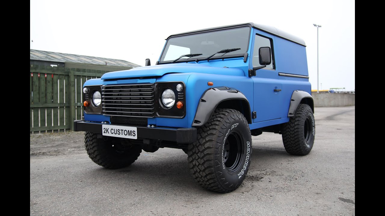 Landrover Defender full wrap in Arlon Blue Aluminium - 2K Customs Inverness