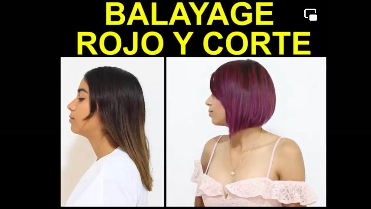 BALAYAGE ROJO y CORTE  BIEN EXPLICADO.paso a paso BETTY LAZCANO.
