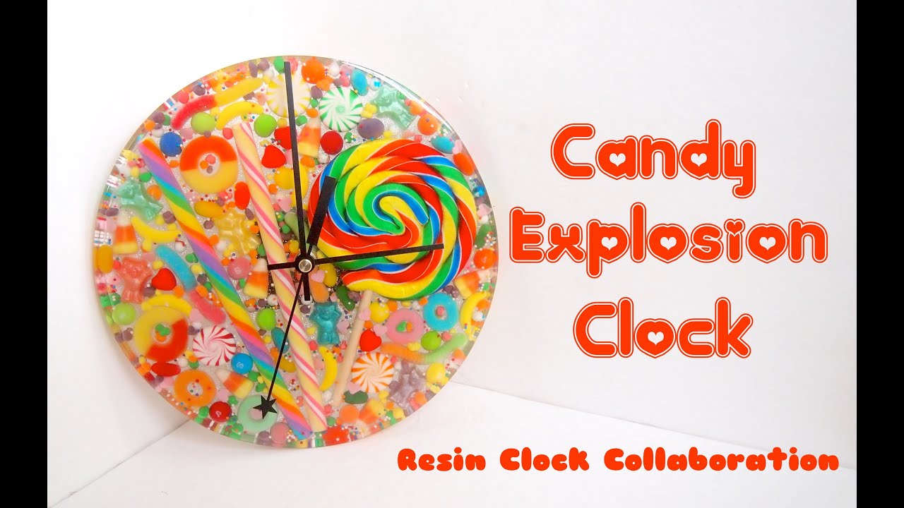 Resin Clock Collab: Candy Explosion Clock [CAPTION ON PLEASE]