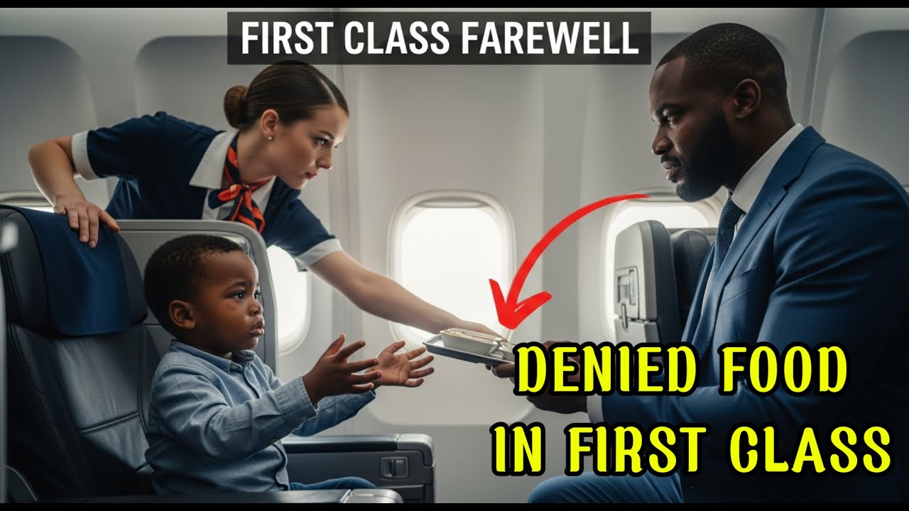 Black Boy Denied Meal in First Class — Seconds Later His CEO Dad Ends the Attendant’s Career...!