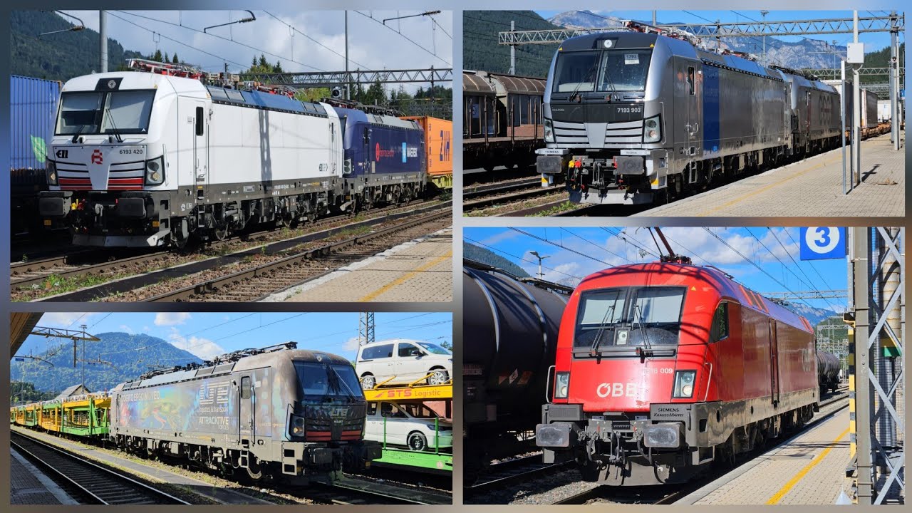 TRENI MERCI alla STAZIONE di TARVISIO BOSCOVERDE
