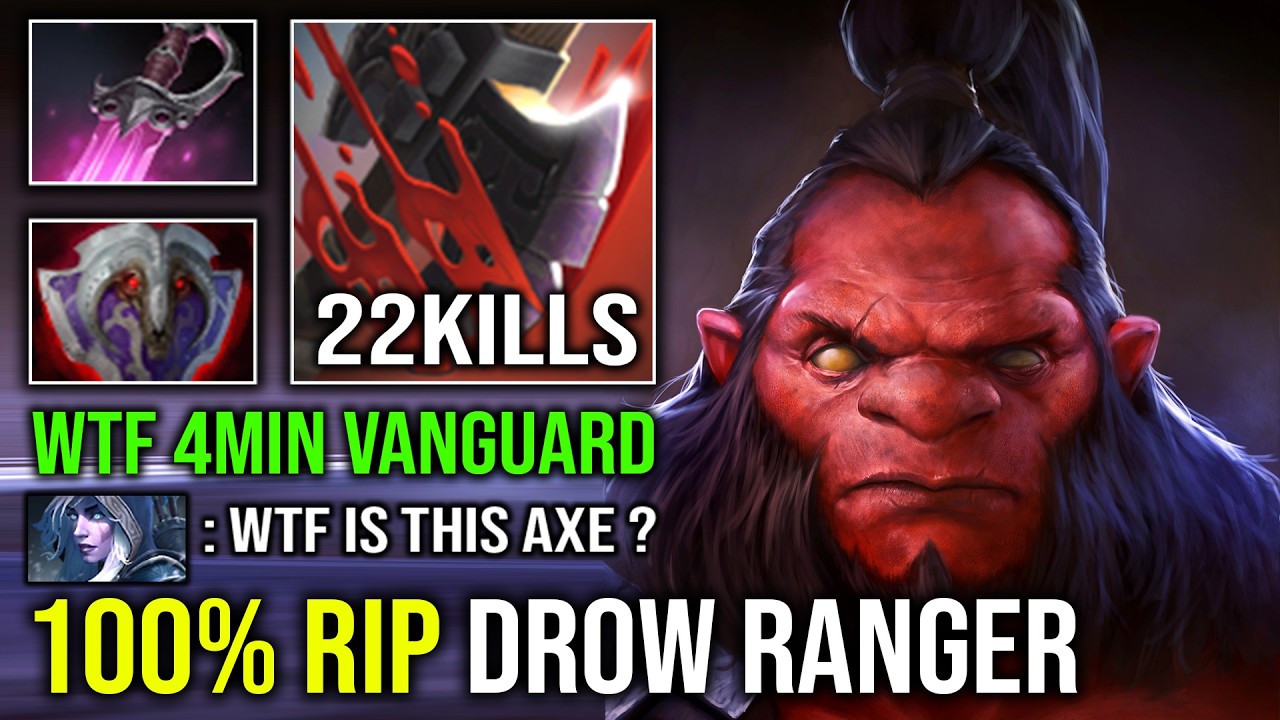 How to 100% Delete Drow From Offlane with 4Min Vanguard Khanda Unlimited Spinning Axe Dota 2