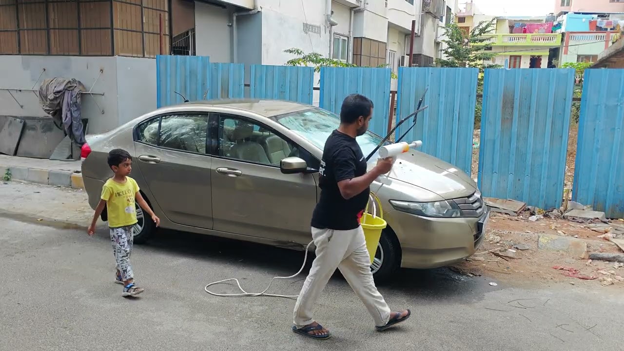Car wash with Xiaomi cordless pressure washer 