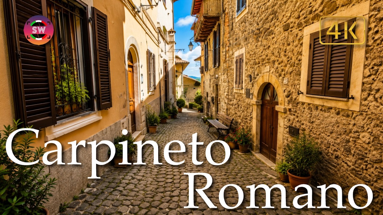 Carpineto Romano (Lazio), Italy【Walking Tour】History in Subtitles - 4K