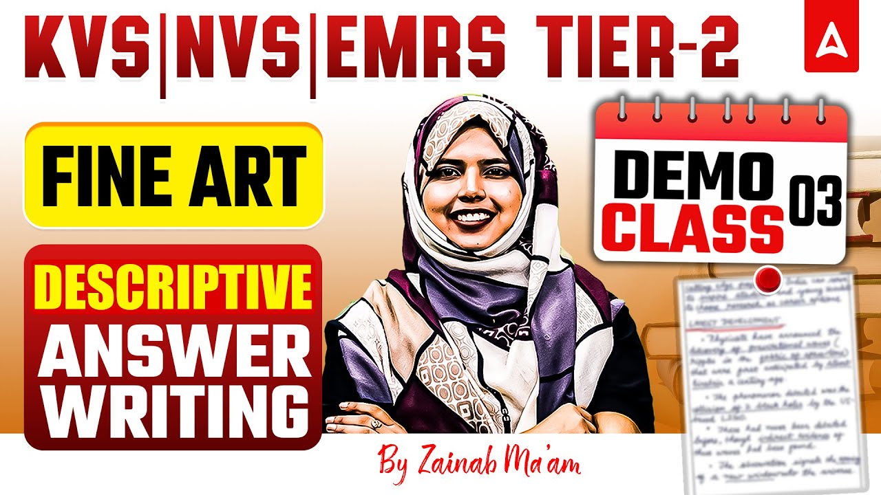 KVS/NVS Tier 2 Fine Arts Class | KVS Fine Arts TGT/PRT Class |Fine Arts Answer Writing By Zainab Mam