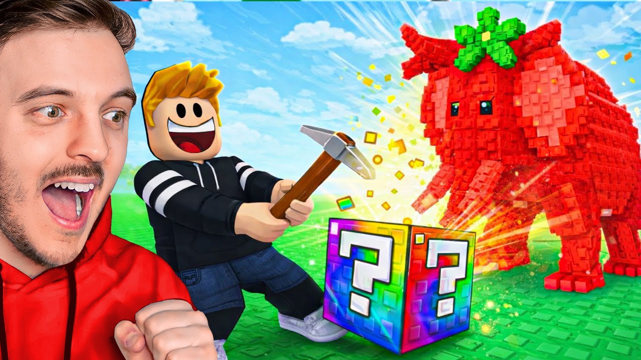 J'ai eu un DRAGON CANELLONI et UN STRAWBERRY ELEPHANT sur BREAK A LUCKY BLOCK ?! ( je suis choqué )