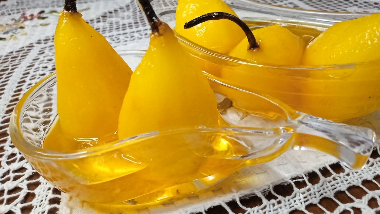 أفضل طريقة تحضير لإجاص🍐المعسل أو تخزين الإجاص لأطول مدة لطاجين الحلووالسرلي يخليه يدي لون ذهبي ولماع