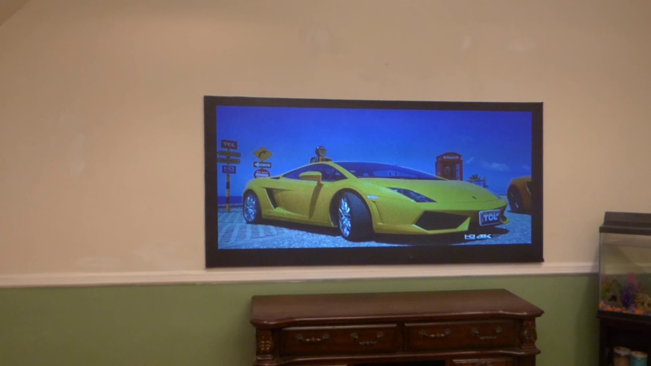 92% DONE NEW Luminous ALR Eclipse Cinema screen paint white level demonstration