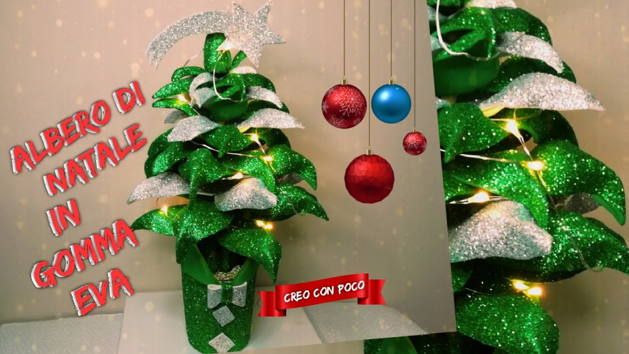 fai da te tutorial albero di Natale in gomma Eva crepla o fommy,decorazione,centrotavola segnaposto