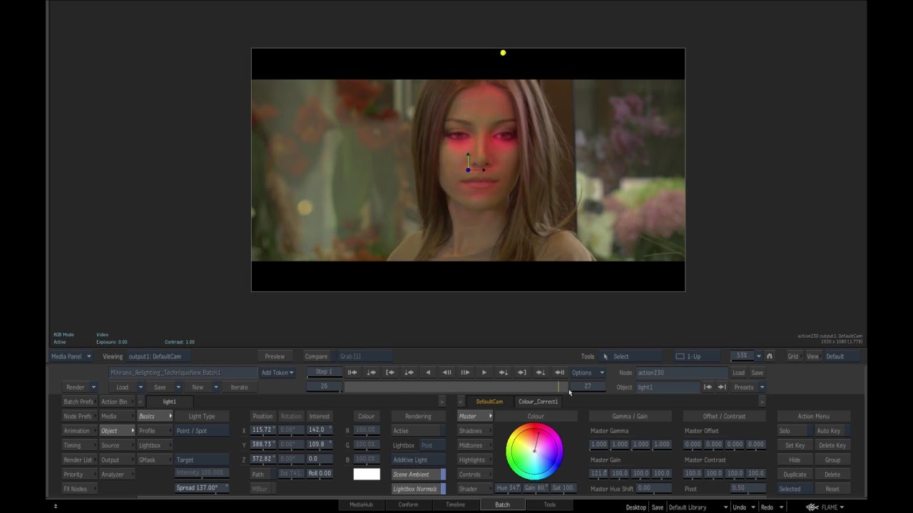 Autodesk Flame Premium 3D Relighting by Mihran Stepanyan