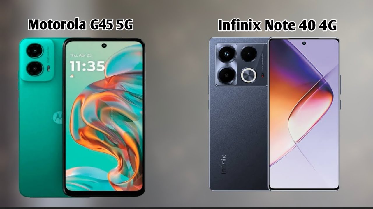 Compare/Perbandingan Ponsel Motorola G45 5G Dan Infinix Note 40 4G