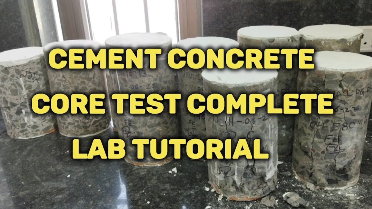 Cement Concrete Core Test Complete Practical with Excel Calculation sheet