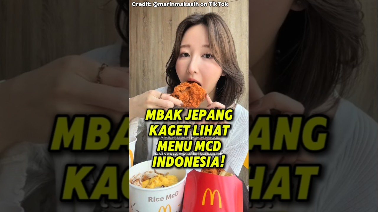 Mbak Jepang Kaget Lihat Menu McD Indonesia! #bule #reaksibule #shorts