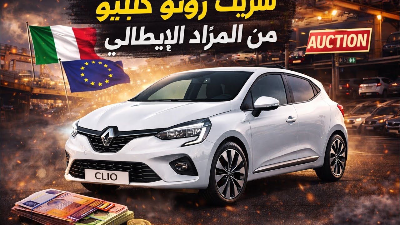 شريت رونو كليو 2023 من مزاد إيطاليا بثمن ما يتصدقش! 😱🇮🇹