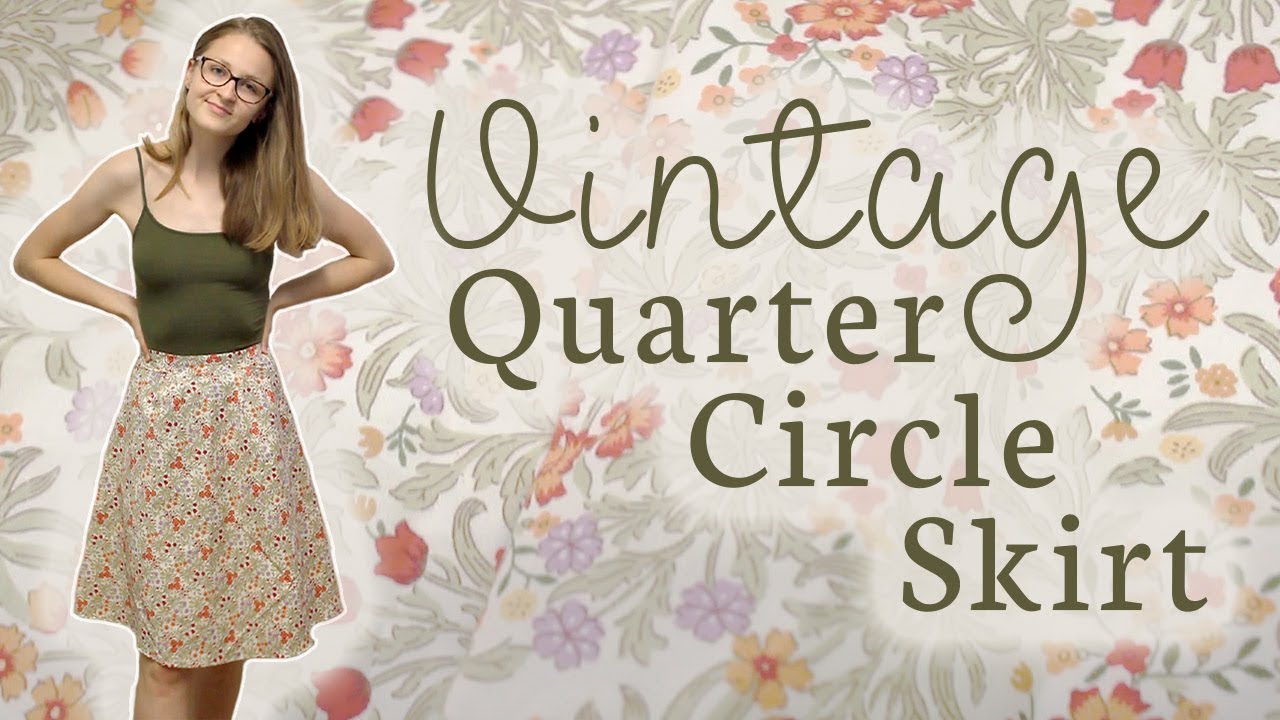 DIY Vintage Quarter Circle Skirt with Pleats (tutorial)
