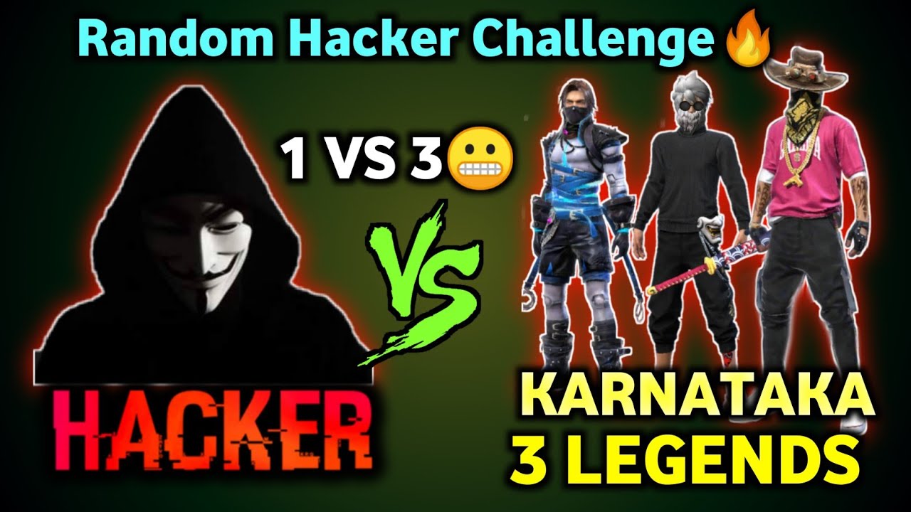 Random Hacker Vs 3 Karnataka Legends🔥Who Will Win😈? Garena Free Fire Kannada |