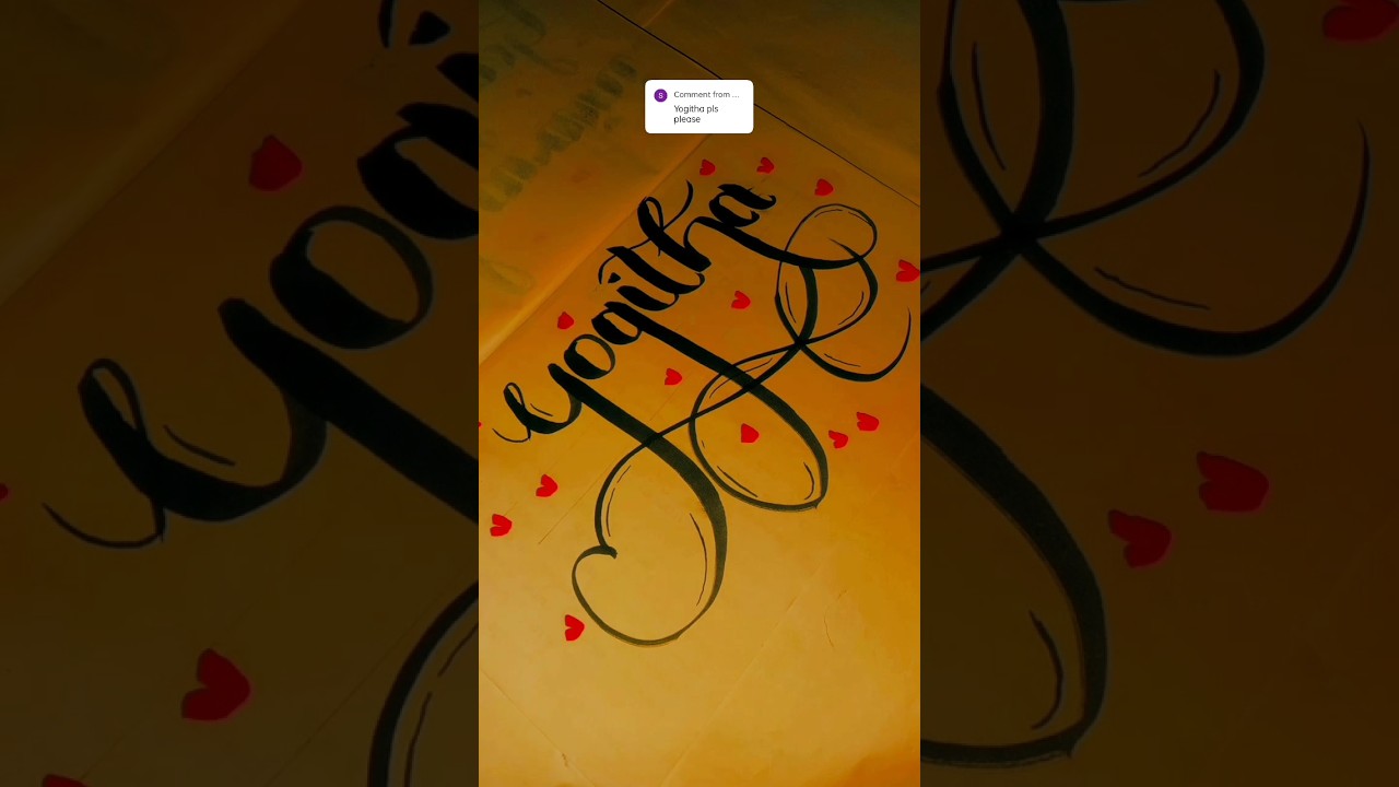 #yogitha... Name calligraphy ✍️#namerequestedcalligrapgy #letteringinspiration #artisticpenmanship