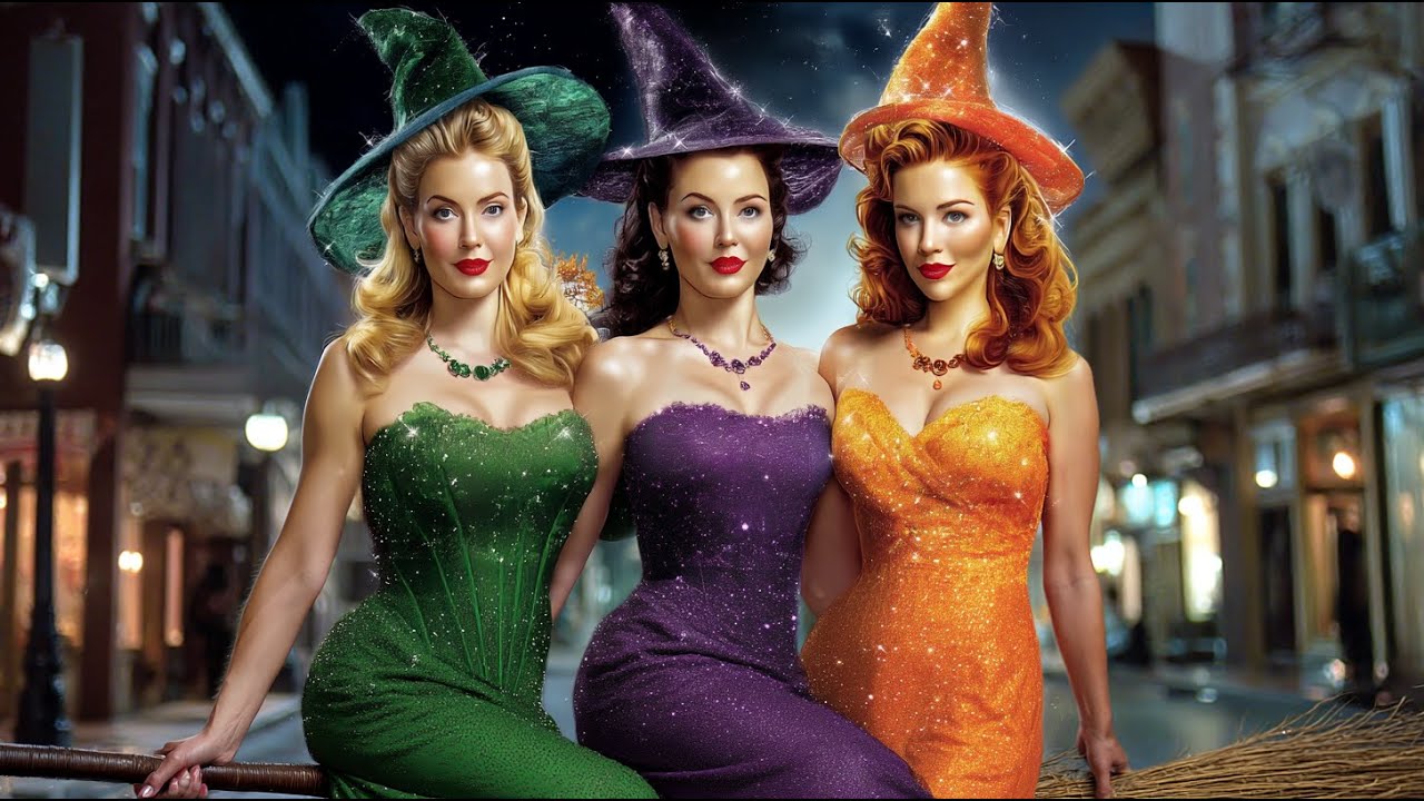 Three Witchy Sisters, Spells, and a Jealous Cat: A Retro Halloween | AI Short Film