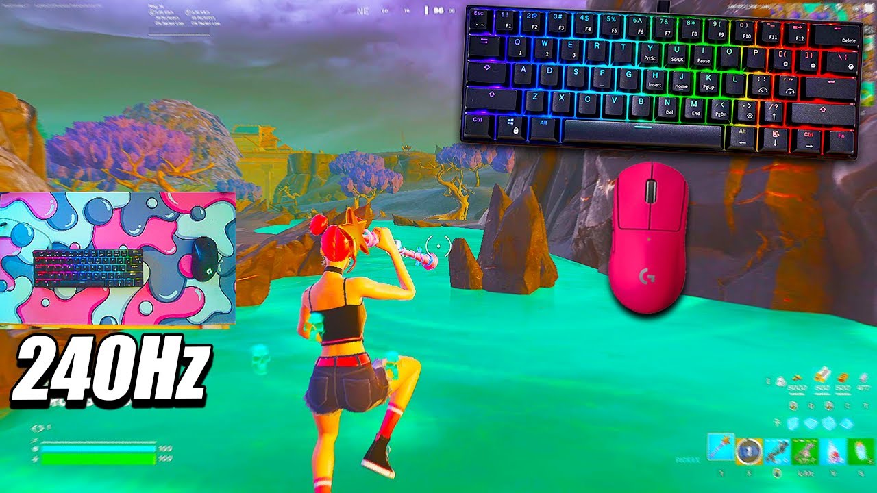 Royal Kludge RK61 ASMR 😴 Satisfying Fortnite Gameplay [PC 240 FPS 4K]
