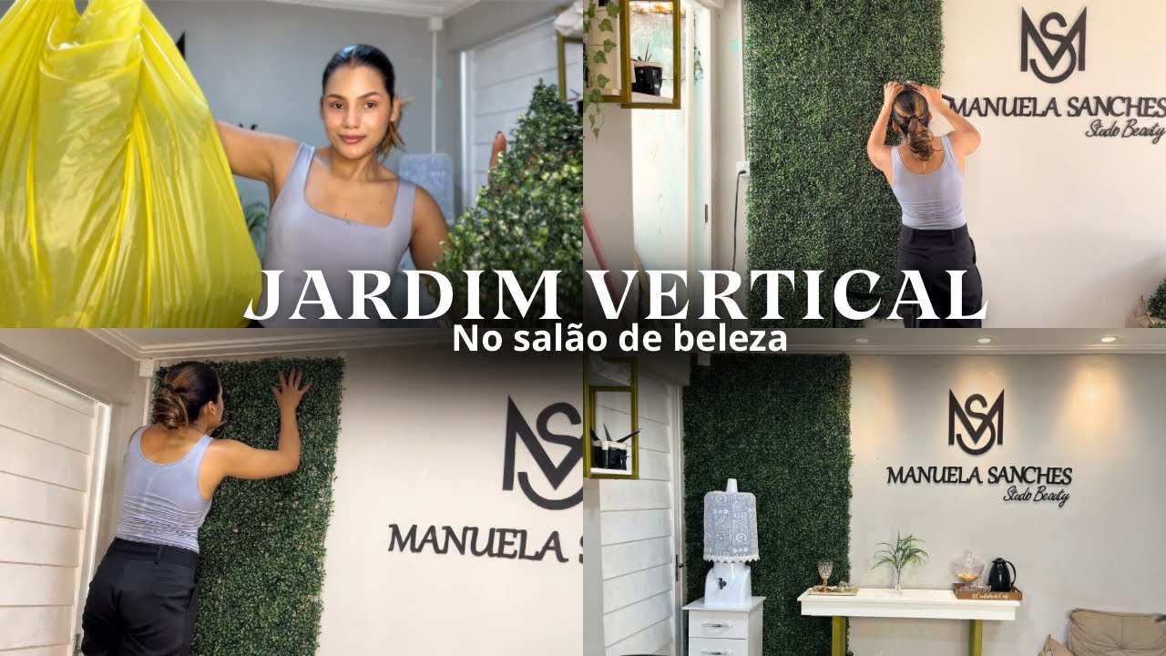 FIZ UM JARDIM VERTICAL ARTIFICIAL NO MEU SALÃO NA GARAGEM