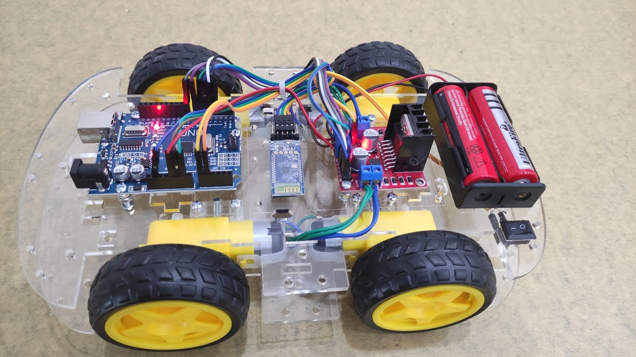 Hướng dẫn tự lắp xe điều khiển dùng arduino bluetooth