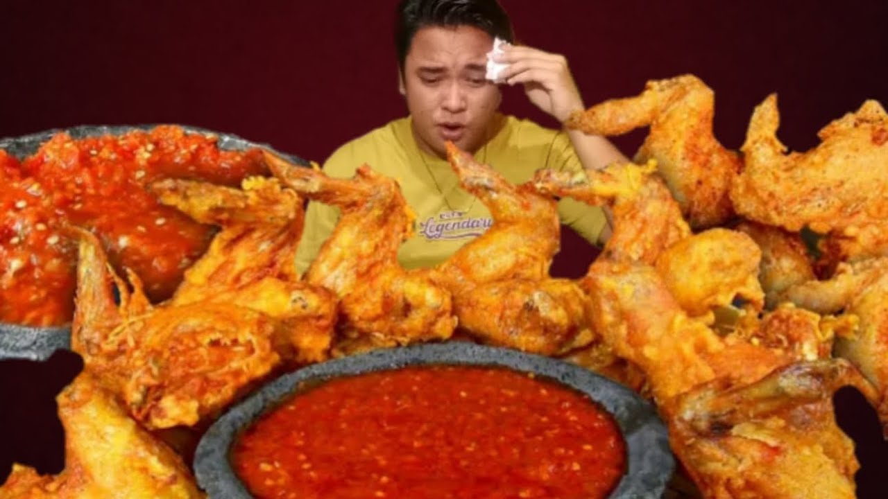 PESTA SAYAP 😱 MUKBANG SAYAP AYAM KRISPI COCOL SAMBAL TERASI SUPER PEDAS || ASMR MUKBANG INDONESIA