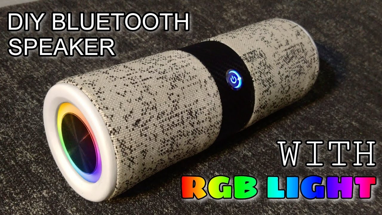 DIY Bluetooth Speaker with RGB Light || From Fabric-Covered PVC Pipe & Carbon Fiber Vinyl