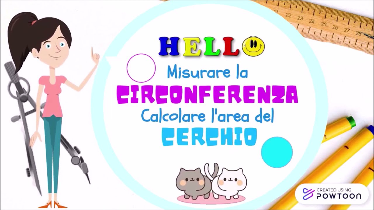 Misurare la CIRCONFERENZA - Calcolare l'area del CERCHIO. Maestra Katia LP