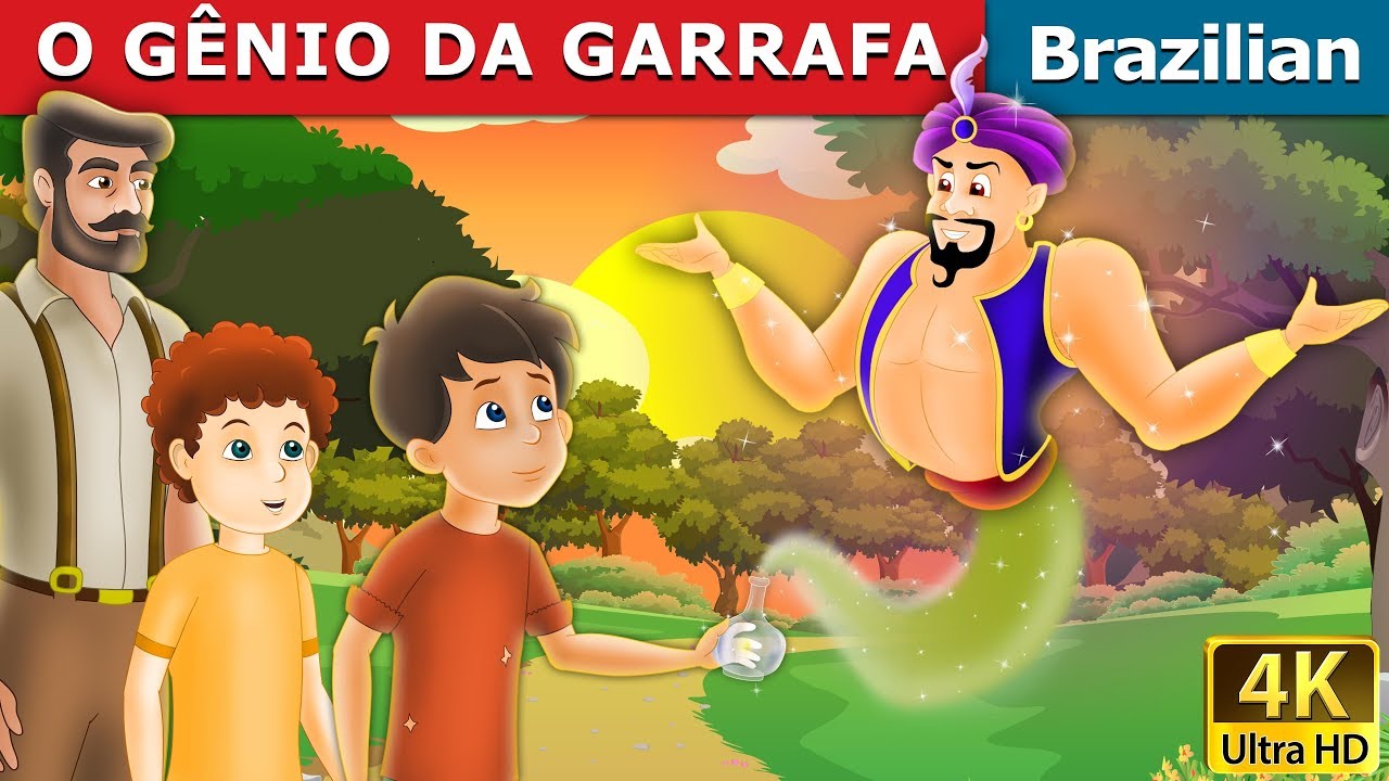 O GÊNIO DA GARRAFA | Spirit in the Bottle Story in Brazilian| Brazilian Fairy Tales