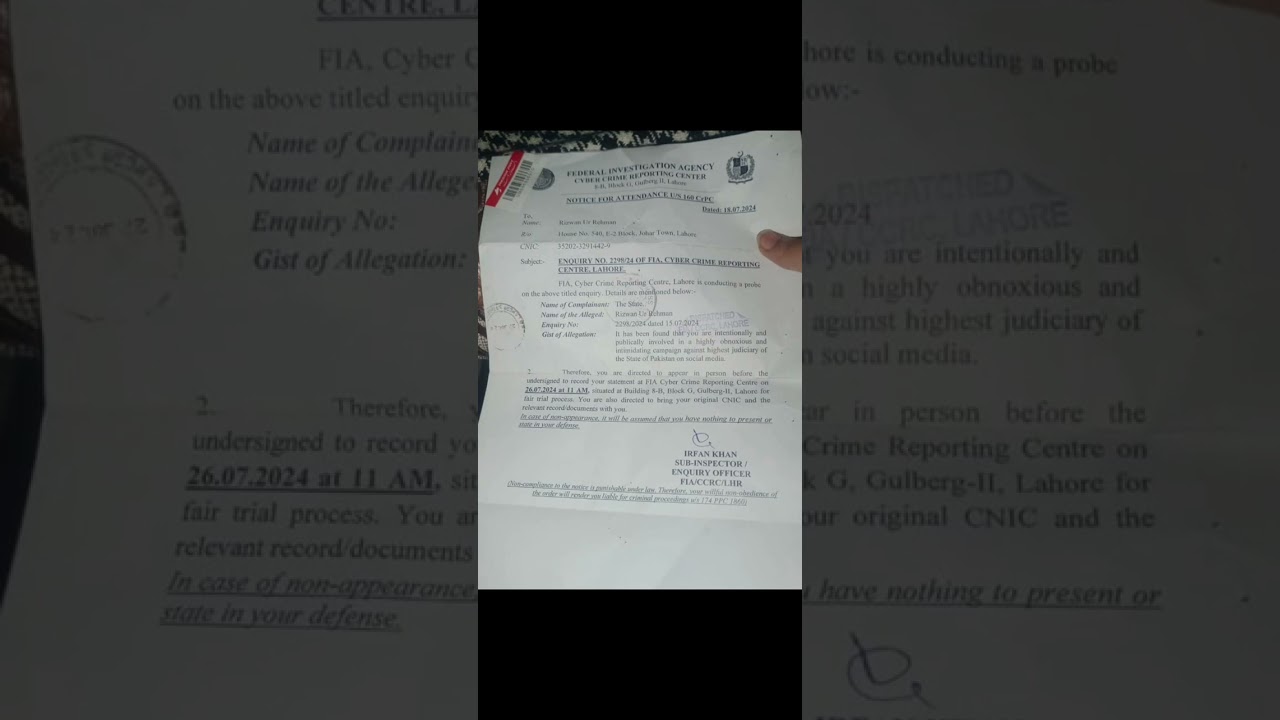 FIA CYBER CRIME ka notice aay tu Kya Karna chahiye