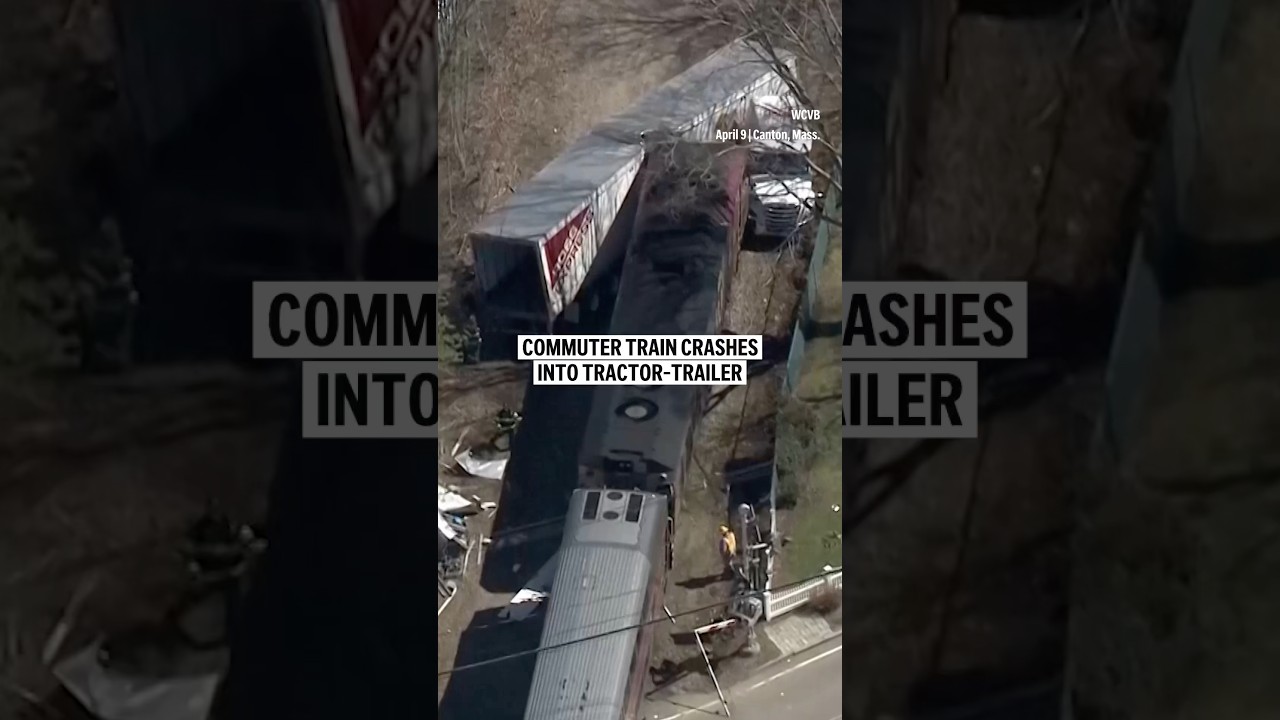 Commuter train crashes into tractor-trailer