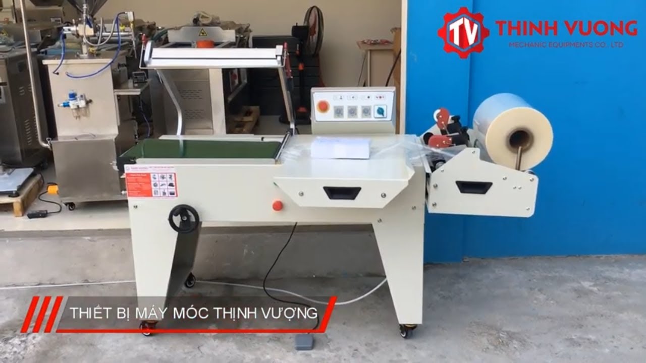 Máy cắt màng bán tự động kiểu chữ L chân cao khí nén DFQC-450